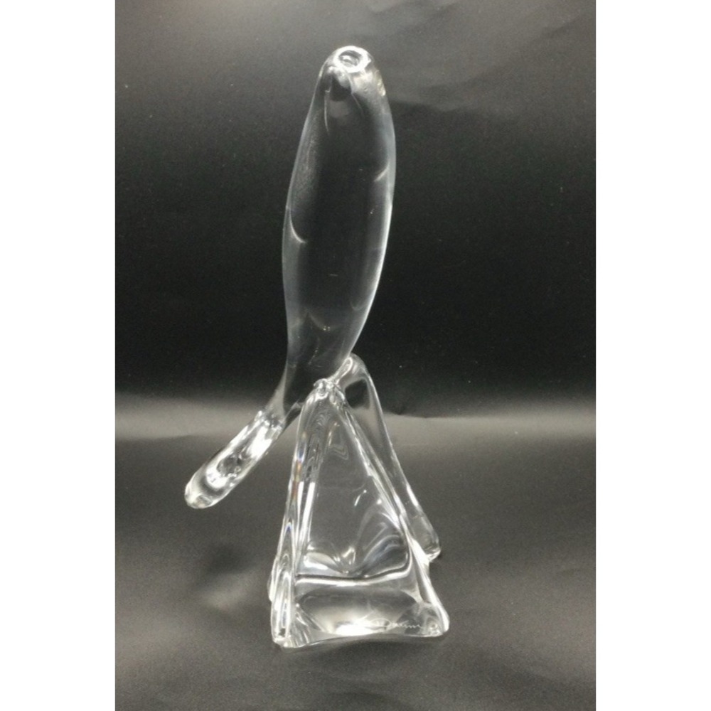 Daum France Vtg 1950S Crystal Bird Sculpture Figurine rare 1950 clear art glass